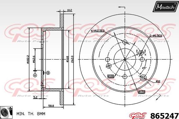 Maxtech 851033 - Bremžu diski autodraugiem.lv