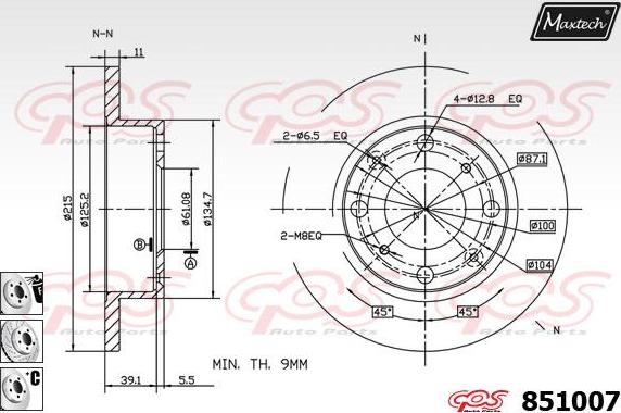 Maxtech 871541 - Bremžu diski autodraugiem.lv