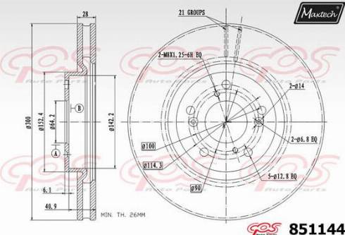 Maxtech 851144.0000 - Bremžu diski autodraugiem.lv