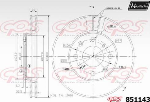 Maxtech 851143.0000 - Bremžu diski autodraugiem.lv