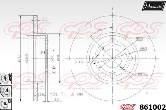 Maxtech 865210 - Bremžu diski autodraugiem.lv