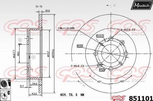 Maxtech 851101.6060 - Bremžu diski autodraugiem.lv