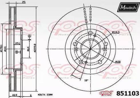 Maxtech 851103.6060 - Bremžu diski autodraugiem.lv