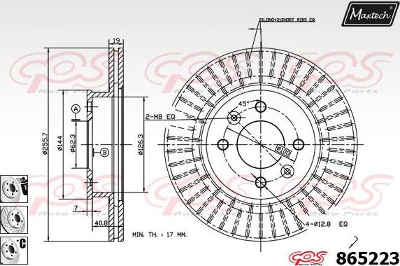 Maxtech 873585 - Bremžu diski autodraugiem.lv