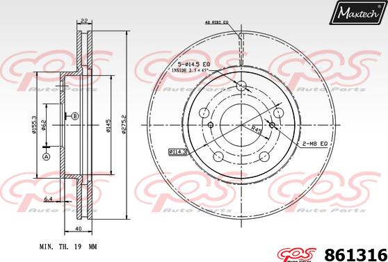 Maxtech 851135 - Bremžu diski autodraugiem.lv