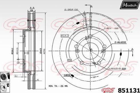 Maxtech 851131.6060 - Bremžu diski autodraugiem.lv