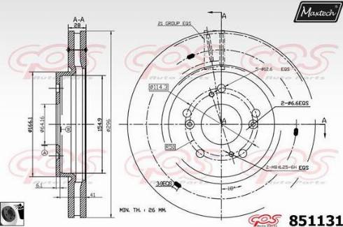 Maxtech 851131.0060 - Bremžu diski autodraugiem.lv