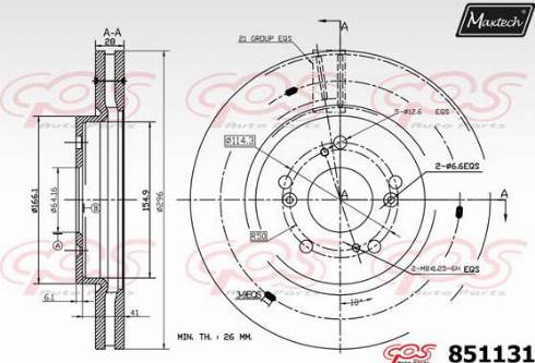 Maxtech 851131.0000 - Bremžu diski autodraugiem.lv