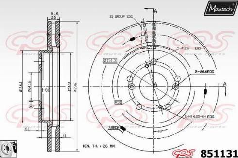 Maxtech 851131.0080 - Bremžu diski autodraugiem.lv