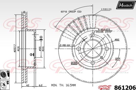 Maxtech 851129 - Bremžu diski autodraugiem.lv