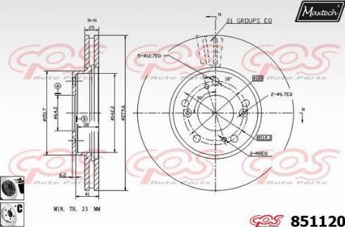 Maxtech 851120.6060 - Bremžu diski autodraugiem.lv