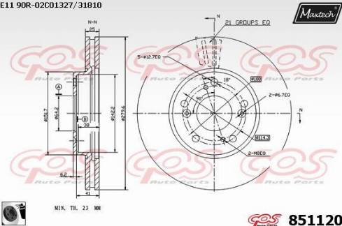 Maxtech 851120.0060 - Bremžu diski autodraugiem.lv