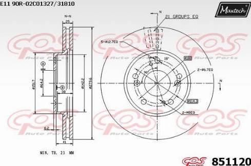 Maxtech 851120.0000 - Bremžu diski autodraugiem.lv