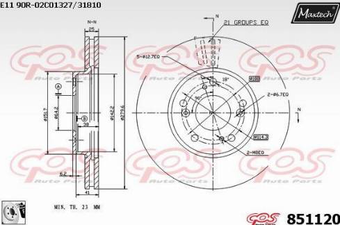 Maxtech 851120.0080 - Bremžu diski autodraugiem.lv