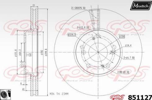 Maxtech 851127.0060 - Bremžu diski autodraugiem.lv