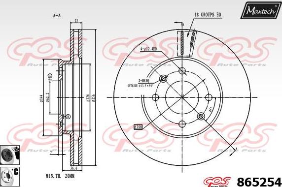 Maxtech 851127 - Bremžu diski autodraugiem.lv