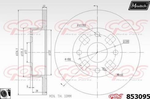 Maxtech 853095.0060 - Bremžu diski autodraugiem.lv