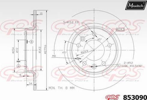 Maxtech 853090.0000 - Bremžu diski autodraugiem.lv