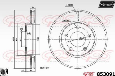 Maxtech 853091.0060 - Bremžu diski autodraugiem.lv