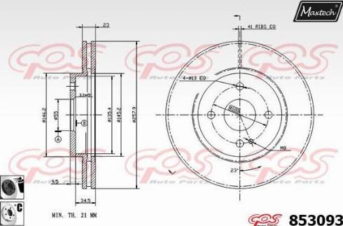 Maxtech 853093.6060 - Bremžu diski autodraugiem.lv