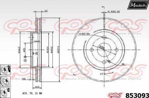 Maxtech 853093.6980 - Bremžu diski autodraugiem.lv