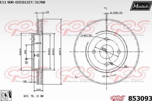 Maxtech 853093.0080 - Bremžu diski autodraugiem.lv