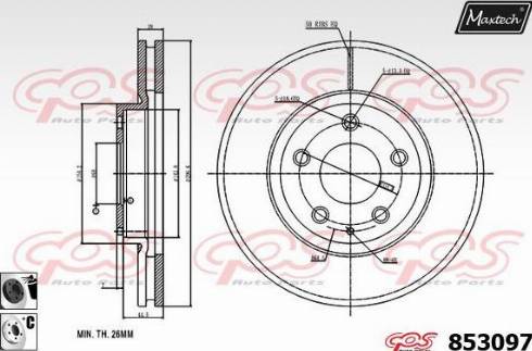 Maxtech 853097.6060 - Bremžu diski autodraugiem.lv