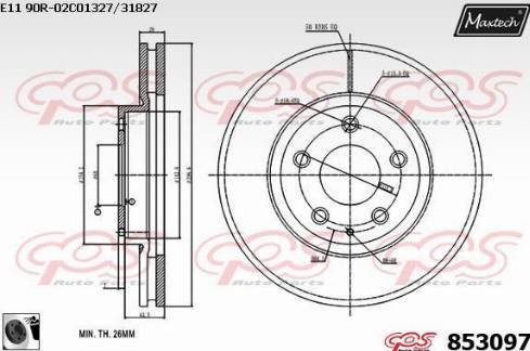 Maxtech 853097.0060 - Bremžu diski autodraugiem.lv