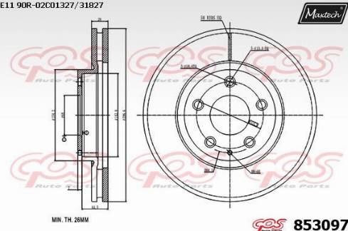 Maxtech 853097.0000 - Bremžu diski autodraugiem.lv