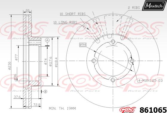 Maxtech 853040 - Bremžu diski autodraugiem.lv