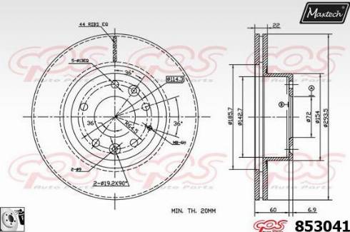 Maxtech 853041.0080 - Bremžu diski autodraugiem.lv