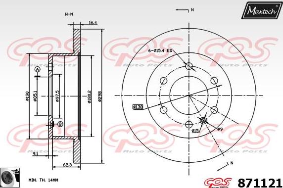 Maxtech 853051 - Bremžu diski autodraugiem.lv