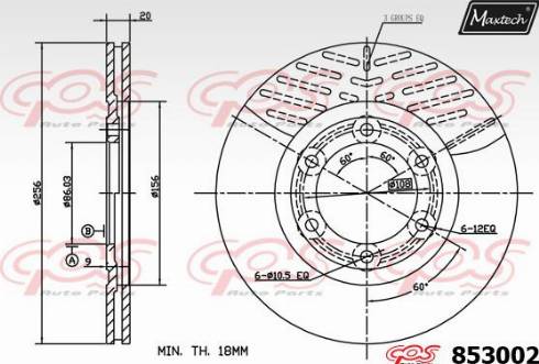 Maxtech 853002.0000 - Bremžu diski autodraugiem.lv