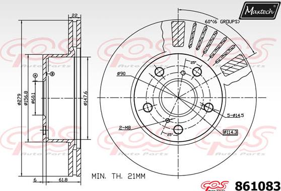 Maxtech 853015 - Bremžu diski autodraugiem.lv