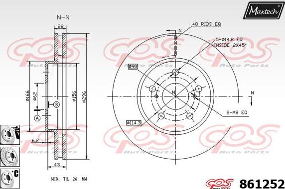 Maxtech 853079 - Bremžu diski autodraugiem.lv