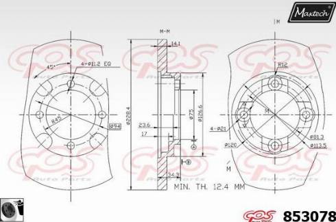 Maxtech 853078.0060 - Bremžu diski autodraugiem.lv