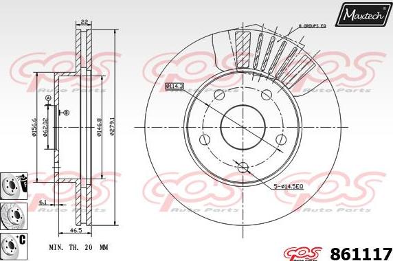 Maxtech 853073 - Bremžu diski autodraugiem.lv