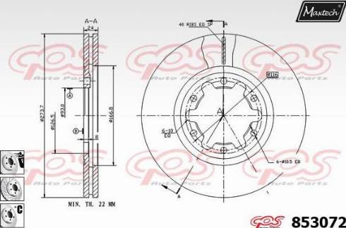 Maxtech 853072.6880 - Bremžu diski autodraugiem.lv