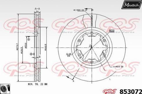 Maxtech 853072.0060 - Bremžu diski autodraugiem.lv