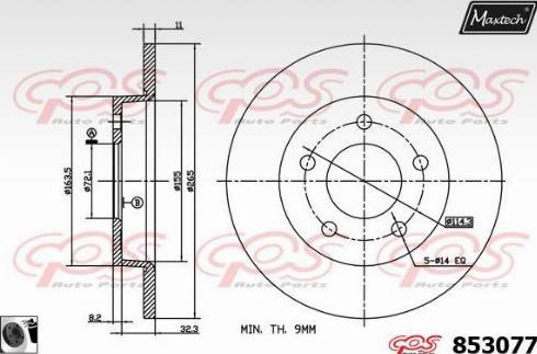 Maxtech 853077.0060 - Bremžu diski autodraugiem.lv