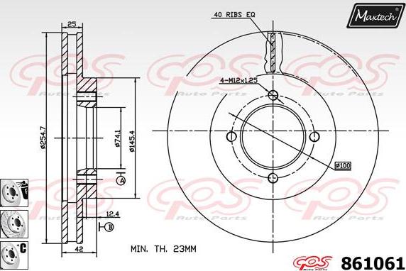 Maxtech 853077 - Bremžu diski autodraugiem.lv