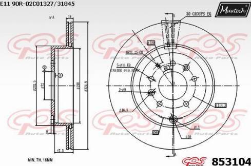 Maxtech 853104.0000 - Bremžu diski autodraugiem.lv