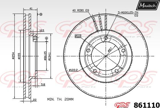 Maxtech 853108 - Bremžu diski autodraugiem.lv