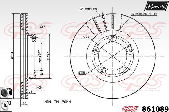 Maxtech 853103 - Bremžu diski autodraugiem.lv