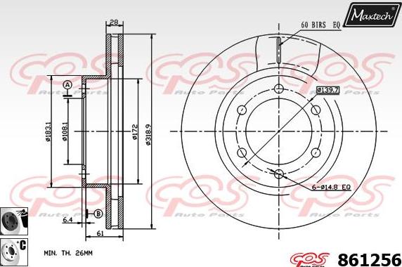 Maxtech 853110 - Bremžu diski autodraugiem.lv