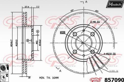 Maxtech 857090.6060 - Bremžu diski autodraugiem.lv