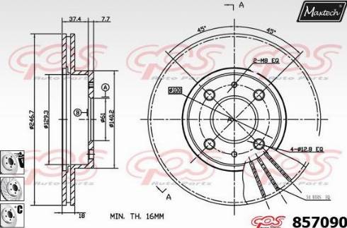 Maxtech 857090.6880 - Bremžu diski autodraugiem.lv