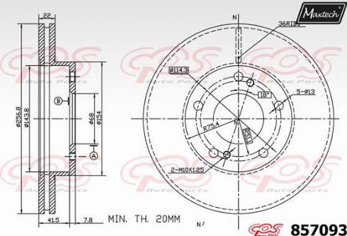 Maxtech 857093.0000 - Bremžu diski autodraugiem.lv