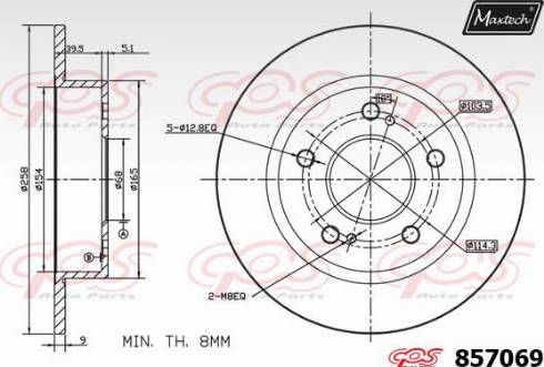 Maxtech 857069.0000 - Bremžu diski autodraugiem.lv