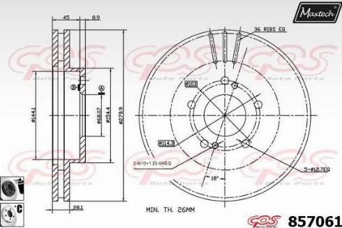 Maxtech 857061.6060 - Bremžu diski autodraugiem.lv